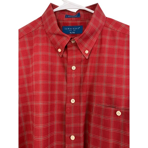 Lot Of 2 VTG Towncraft Button-Down Short Sleeve Shirts XL Cotton Blend 8850 EUC - Picture 7 of 10